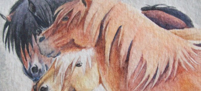 Three Musketeers by Laurel Anne Equine Art